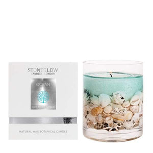 Stoneglow - Nature's Gift Ocean Natural Wax Gel Candle Vase - fineandsandy