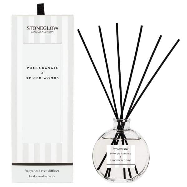 Stoneglow Pomegranate & Spiced Wood Reed Diffuser - fineandsandy