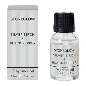 Stoneglow Silver Birch & Black Pepper Mist Diffuser Essential Oil (15ml) - fineandsandy