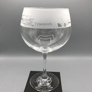 Tynemouth & Whitley Bay Scenes Gin Balloon Glass - fineandsandy