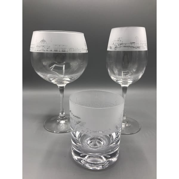 Tynemouth & Whitley Bay Scenes Whisky Glass - fineandsandy