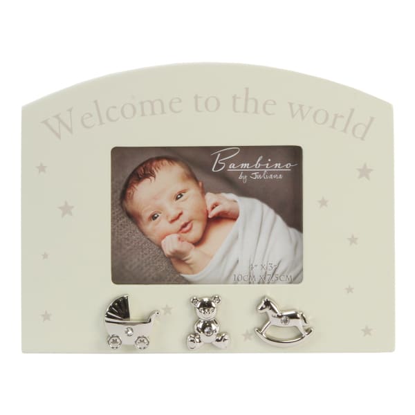 Welcome to the world 4" x 3" Photo Frame By Bambino - fineandsandy