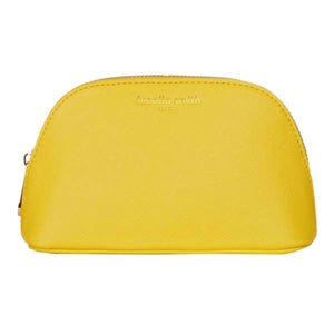 Yellow Vegan Leather Oyster Cosmetic Case by Fenella Smith - fineandsandy