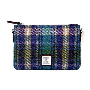 Zip Purse Bag - Green & Purple Plaid - fineandsandy