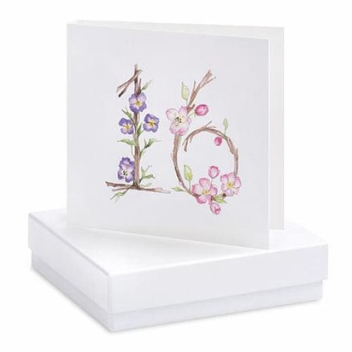 16th Flowers Earring Card