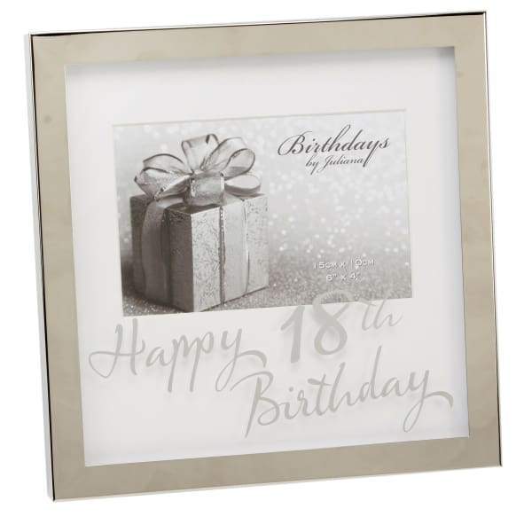18TH BIRTHDAY SILVER-PLATED 6" X 4" PHOTO FRAME