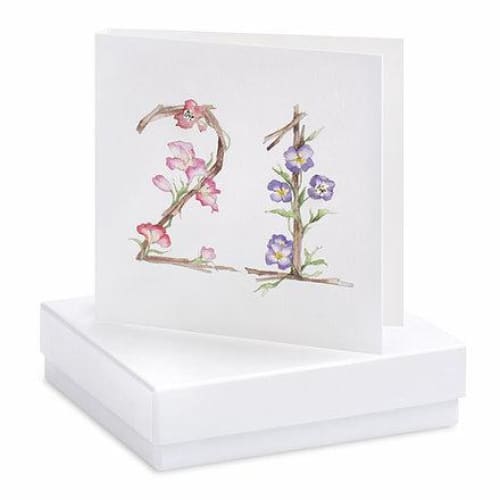 21st Flowers Earring Card