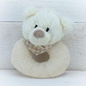 Bear Baby Rattle Cream