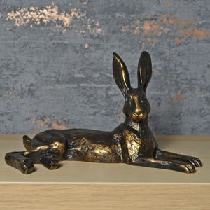 Bronze Effect Bluebell Hare By Harriet Glen