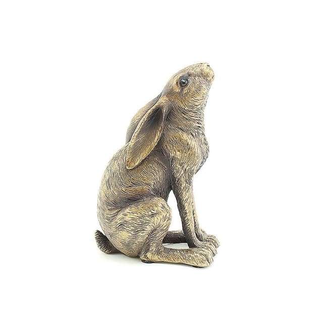 Bronze Hare Moon-Gazing - Home Decor - Animal