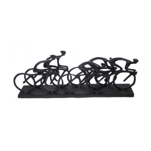 Bronzed Cyclist Peleton - Metallic Sculpture