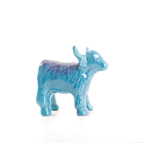 Brushed Aqua Highland Cow