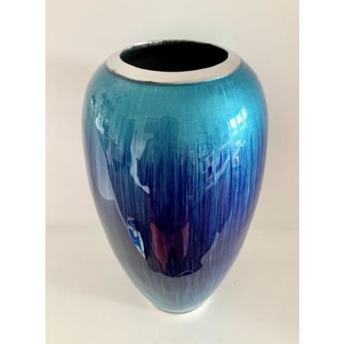 Brushed Aqua Vase