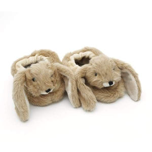 Bunny Baby Slippers Brown