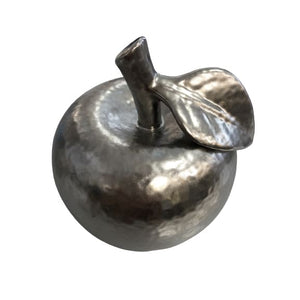 Ceramic Apple - Silver Large