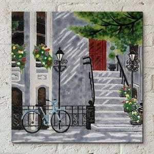 Ceramic Tile - Floral Staircase by Kay Grant 12x12"