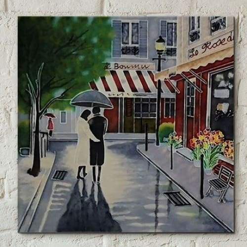 Ceramic Tile - Romantic Stroll by Brent Heighton (8"x8")