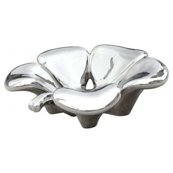 Clover Shaped Ceramic Silver Bowl