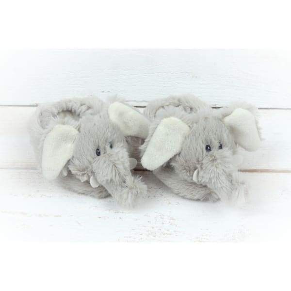 Elephant Baby Slippers Grey