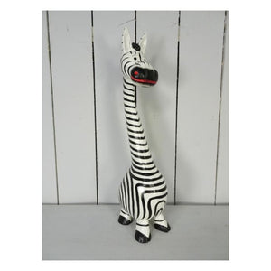 Fairtrade Standing Zebra - Medium - Wooden Animal