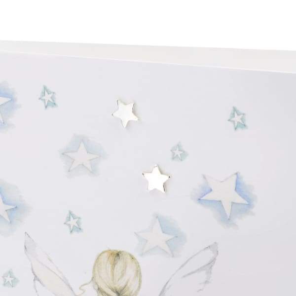 Stargazer Silver Star Stud Earrings On Designer Card