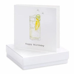 Gin & Tonic Silver Earrings On Designer Card by Crumble and Core