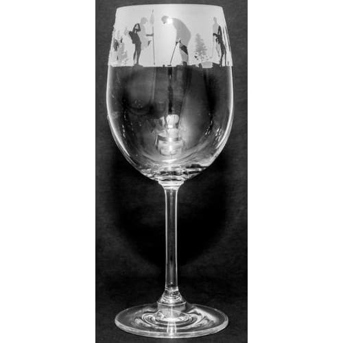 Golfing Design Wine Glass