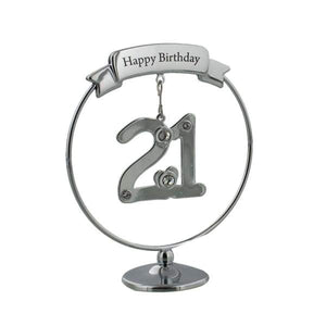 Happy 21st Birthday Crystocraft Swarovski Crystal Ornament