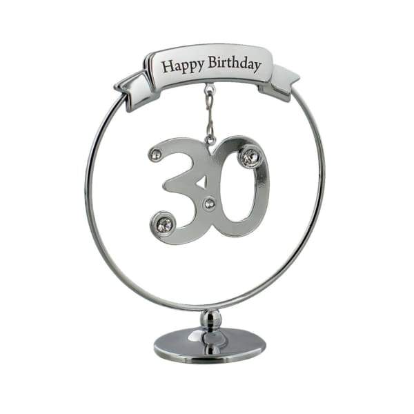 Happy 30th Birthday Crystocraft Swarovski Crystal Ornament