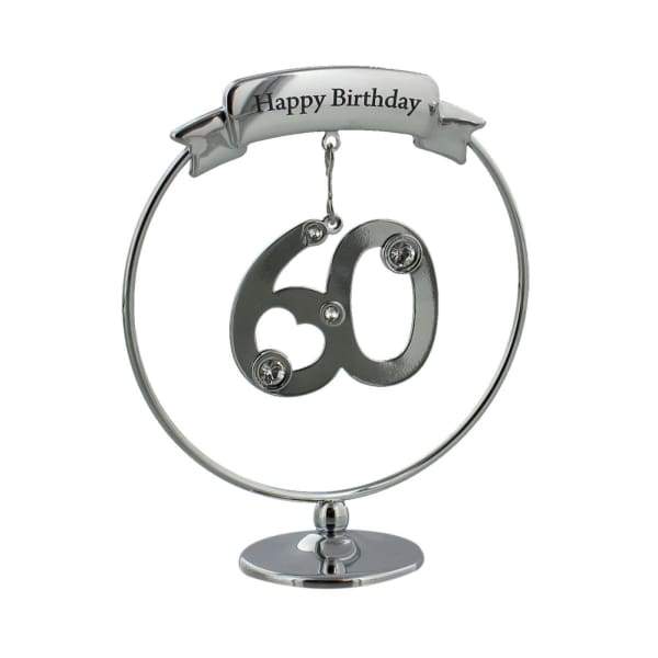 Happy 60th Birthday Crystocraft Swarovski Crystal Ornament
