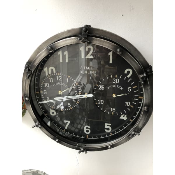 Large Metal Wall Clock - 46cm