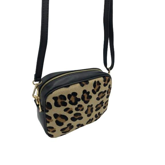 Leopard Print Bag In Italian Leather