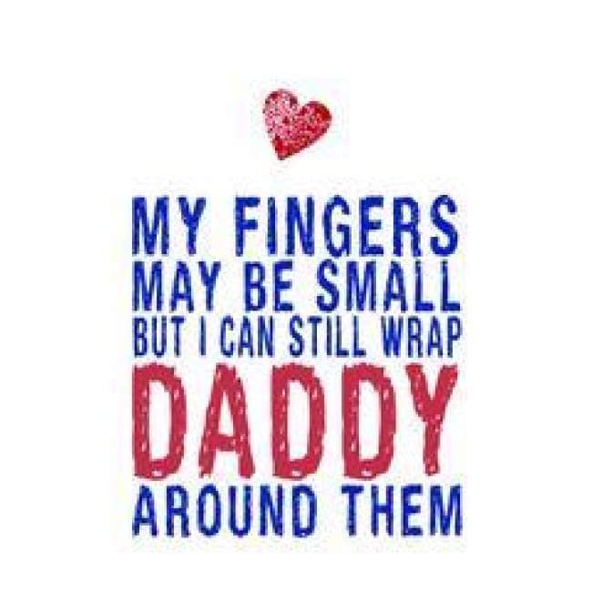 Mini Metal Sign - Wrap Daddy Around My Fingers - Metal Sign