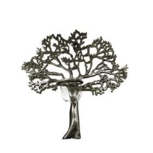 Metal Wall Art - Small Wall Tree Votive Pewter colour