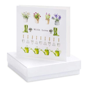 Multi Garden Silver Earrings on Designer Card by Crumble and Core