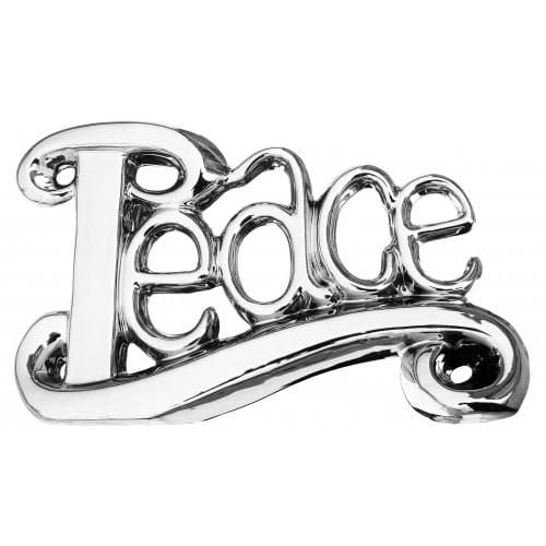 Peace Letter Decoration In Chrome Finish