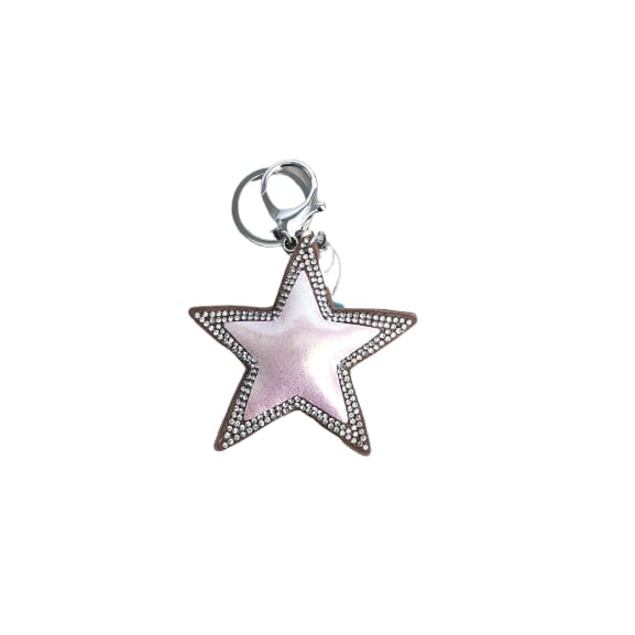 Pink star keyring with crystals by Peace of Mind