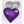 Purple Enameled Heart Shaped Silver Aluminium Trinket Box