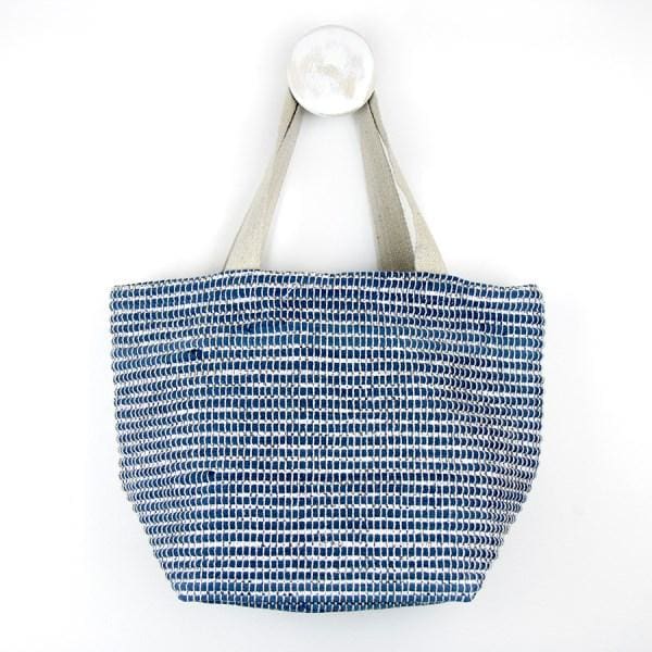 Recycled Blue and Silver Metallic Shoulder Bag by Peace of Mind