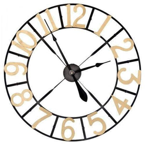 Round Metal Frame Wall Clock - 68cm