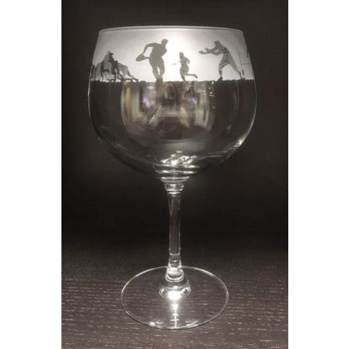 Rugby Design Balloon Gin Glass