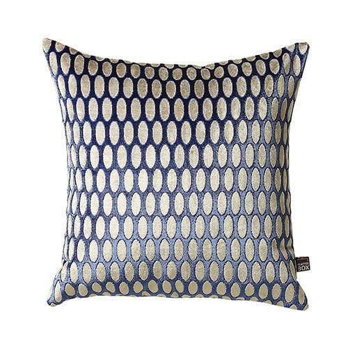 ScatterBox Remi Velvet & Linen Blue Cushion - 43cm x 43cm