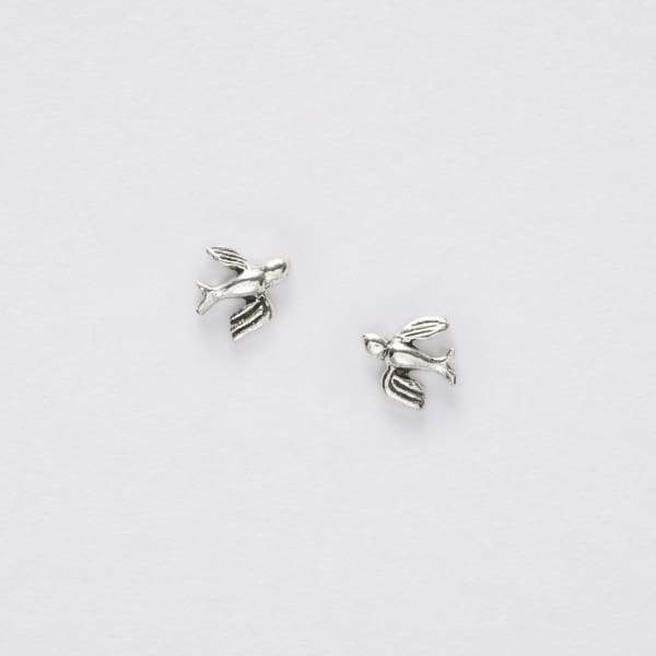 Sending Love Silver Swallow Earring On Designer Card - Jewellery - Earrings
