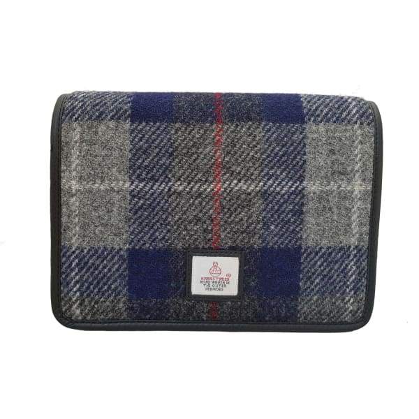 Shoulder Bag - Blue Check Harris Tweed