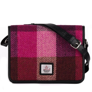 Shoulder Bag - Pink Squares Harris Tweed