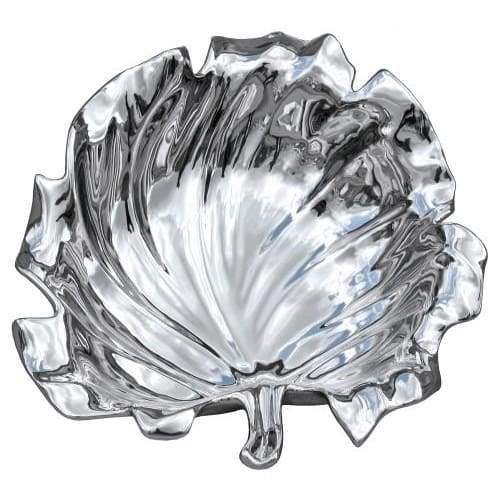 Silver Ceramic Lotus Leaf Bowl - Home - Ornaments
