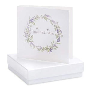 Special Mum Silver Earrings on Designer Card by Crumble and Core