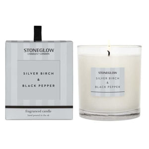 Stoneglow - Silver Birch and Black Pepper Candle - Candle