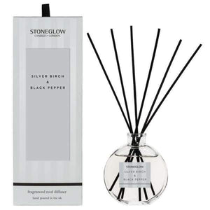 Stoneglow - Silver Birch and Black Pepper Reed Diffuser - Home - Diffuser