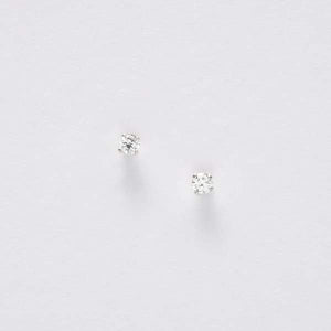 Thank You For Being My Teacher - Silver Cubic Zirconia Stud Earrings On Gift Card by Crumble and Core